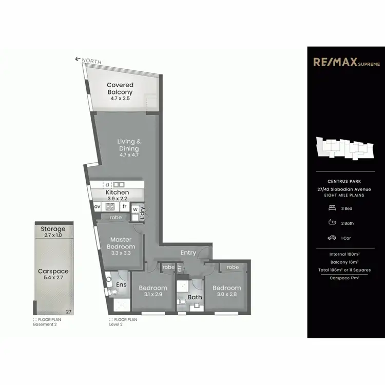 Floorplan of Homely unit listing, 27/42 Slobodian Avenue, Eight Mile Plains QLD 4113