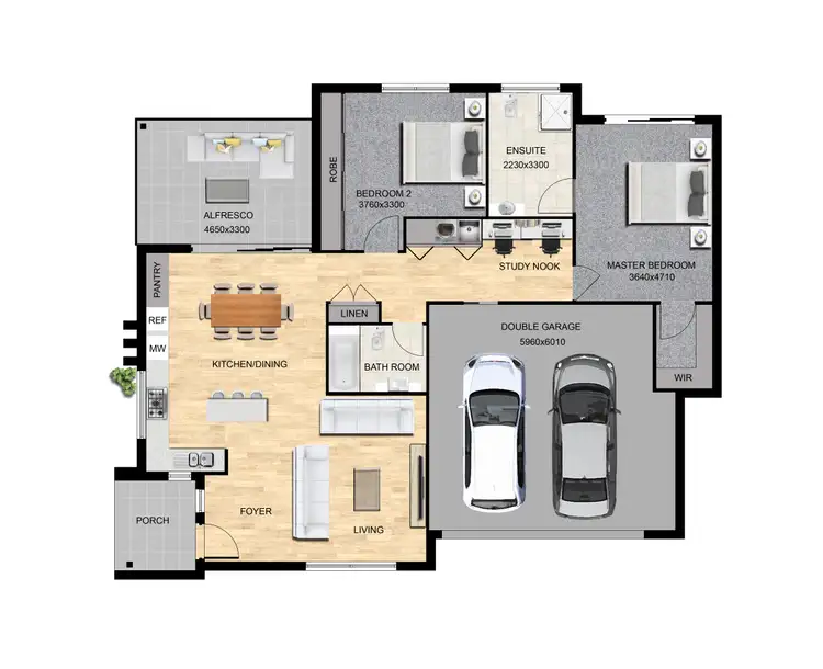 Floorplan of Homely villa listing, 1/5 Rusden Road, Blaxland NSW 2774