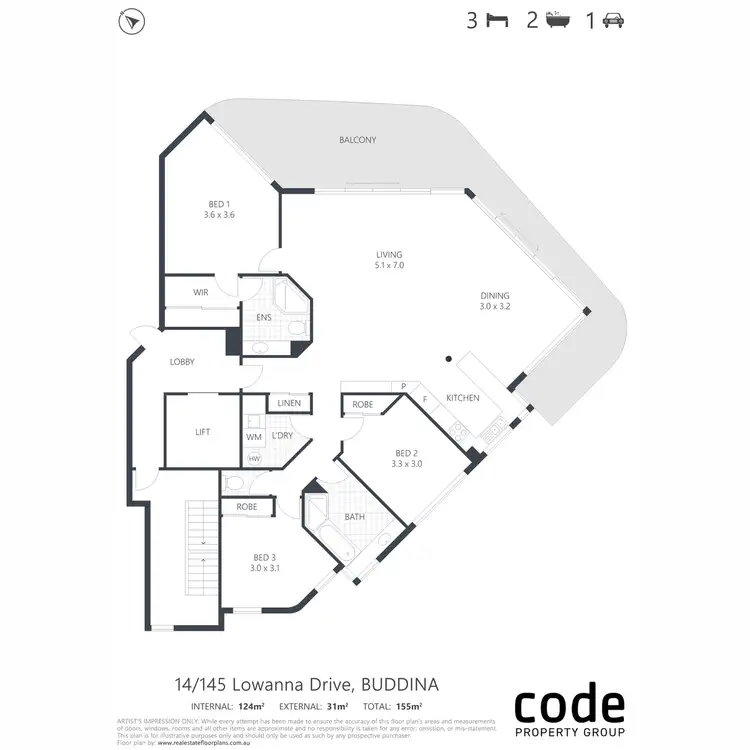 Floorplan of Homely unit listing, 14/145 Lowanna Drive, Buddina QLD 4575