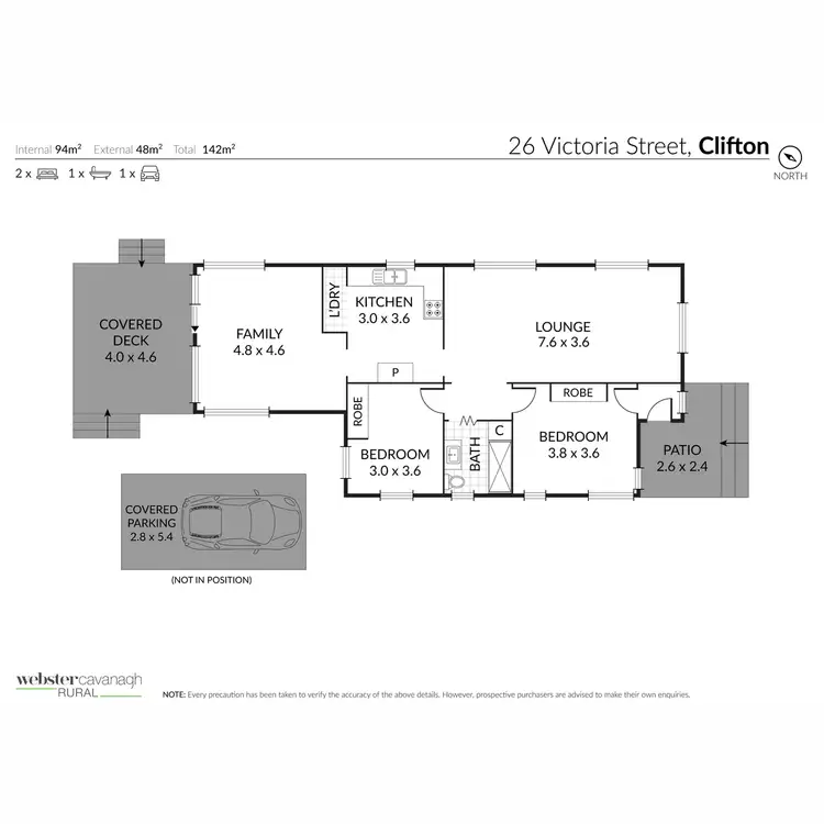 Floorplan of Homely house listing, 26 Victoria Street, Clifton QLD 4361