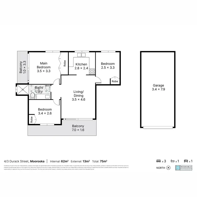 Floorplan of Homely unit listing, 4/3 Durack Street, Moorooka QLD 4105