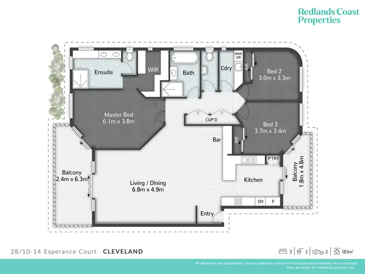Floorplan of Homely unit listing, 28/10-12 Esperance Court, Raby Bay QLD 4163