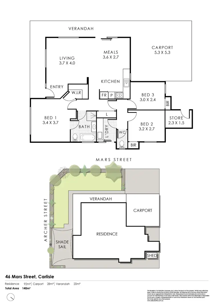 Floorplan of Homely house listing, 46 Mars Street, Carlisle WA 6101
