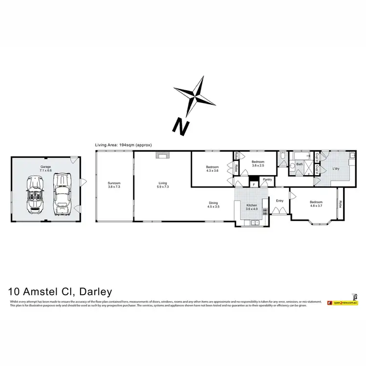 Floorplan of Homely house listing, 10 Amstel Close, Bacchus Marsh VIC 3340
