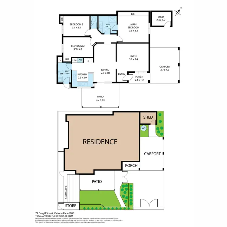 Floorplan of Homely house listing, 77 Cargill Street, Victoria Park WA 6100