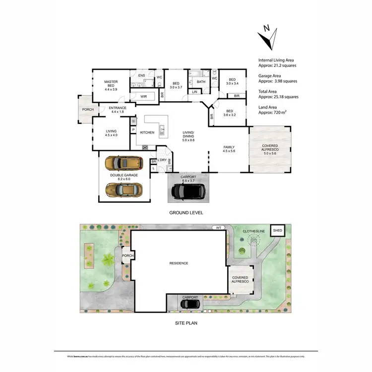 Floorplan of Homely house listing, 6 Lake View Lane, Safety Beach VIC 3936