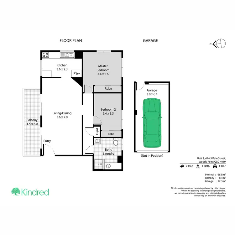 Floorplan of Homely unit listing, 2/41-43 Kate Street, Woody Point QLD 4019