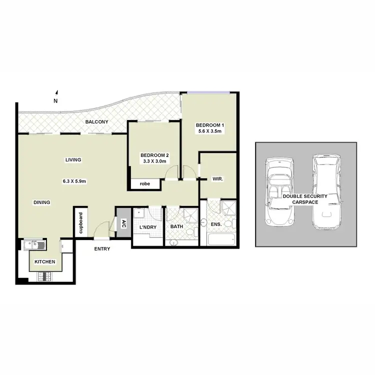 Floorplan of Homely apartment listing, 7C/22 King Street, Wollstonecraft NSW 2065