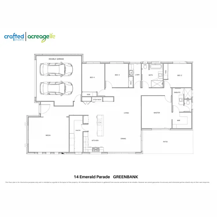 Floorplan of Homely house listing, 14 Emerald Parade, Greenbank QLD 4124