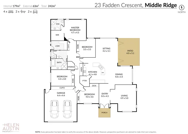Floorplan of Homely house listing, 23 Fadden Crescent, Middle Ridge QLD 4350