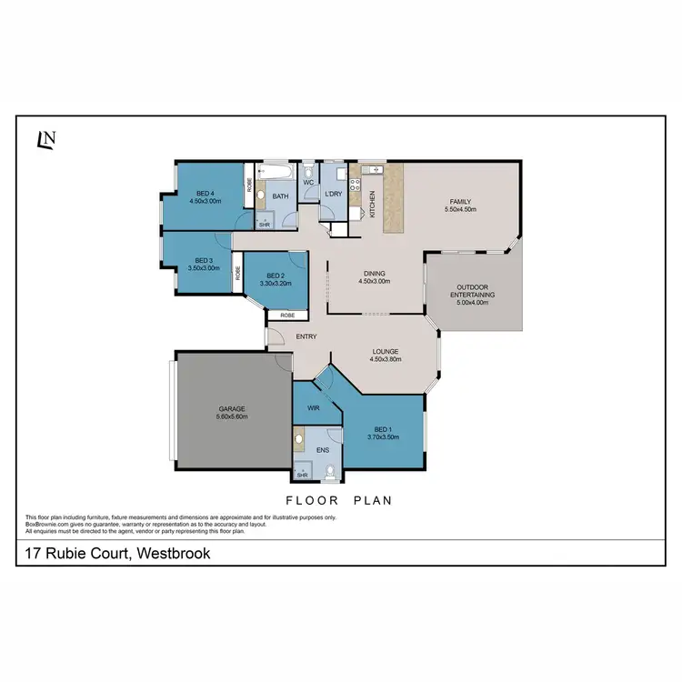 Floorplan of Homely house listing, 17 Rubie Court, Westbrook QLD 4350