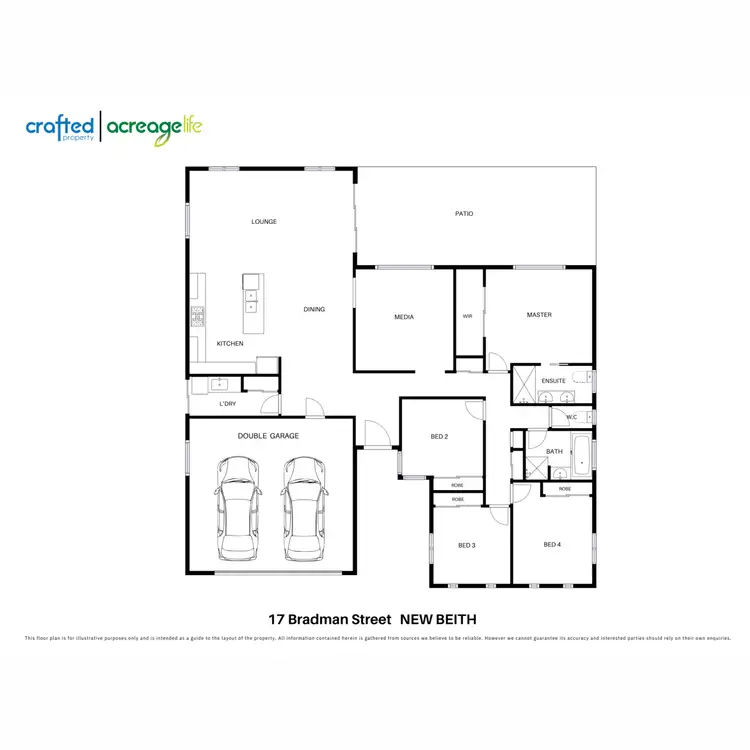 Floorplan of Homely rural property listing, 17 Bradman Street, New Beith QLD 4124