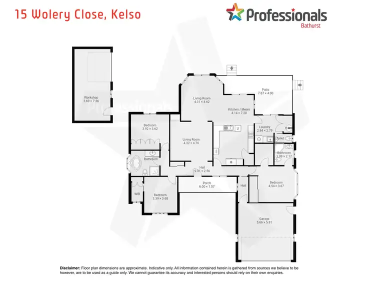 Floorplan of Homely house listing, 15 Wolery Close, Kelso NSW 2795