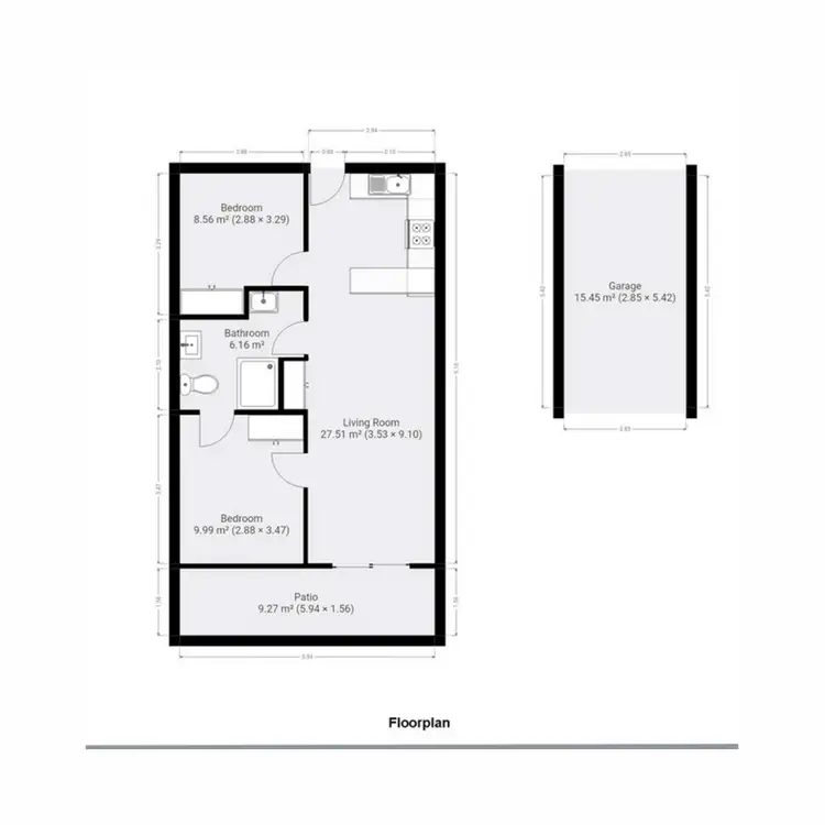 Floorplan of Homely block of units listing, 1-5/99 Whitman Street, Yeppoon QLD 4703