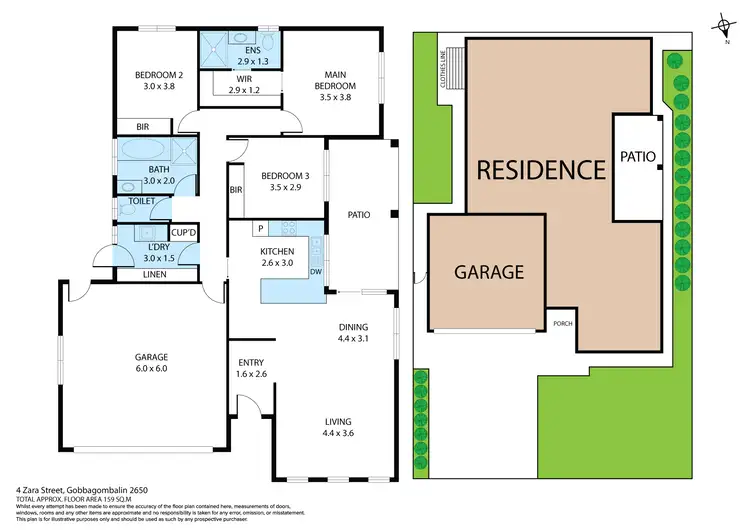 Floorplan of Homely house listing, 4 Zara Street, Gobbagombalin NSW 2650