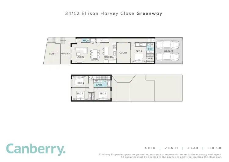 Floorplan of Homely townhouse listing, 34/12 Ellison Harvey Close, Greenway ACT 2900