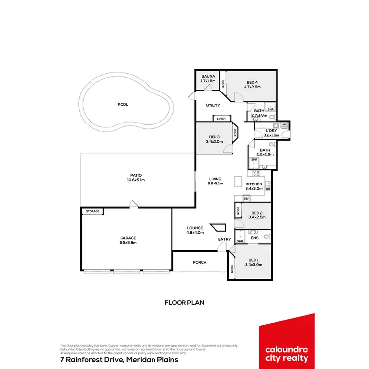 Floorplan of Homely house listing, 7 Rainforest Drive, Meridan Plains QLD 4551
