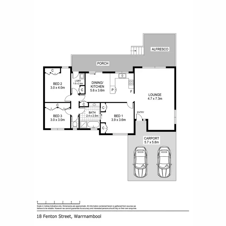 Floorplan of Homely house listing, 18 Fenton Street, Warrnambool VIC 3280