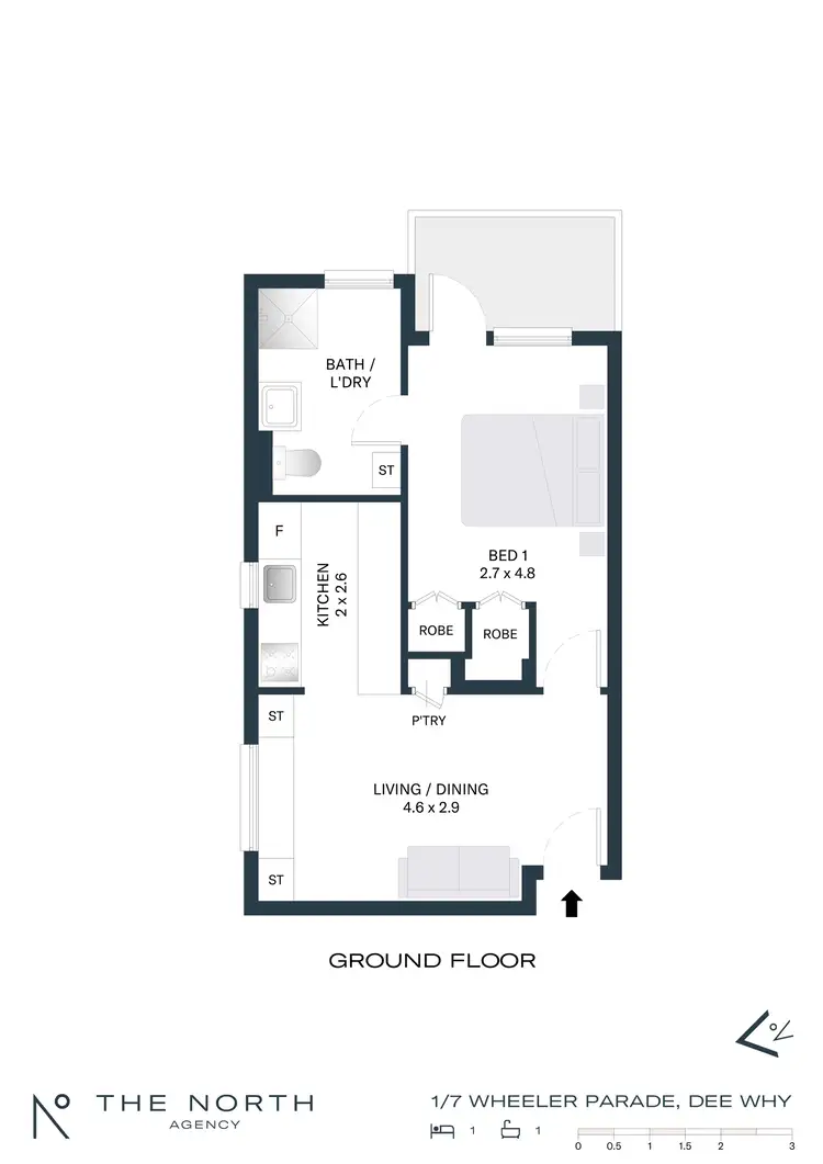 Floorplan of Homely apartment listing, 1/7 Wheeler Parade, Dee Why NSW 2099