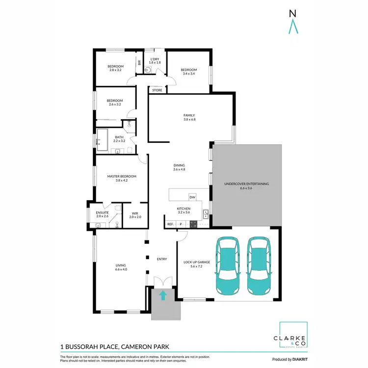 Floorplan of Homely house listing, 1 Bussorah Place, Cameron Park NSW 2285