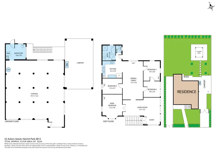 Floorplan of Homely house listing, 53 Ackers Street, Hermit Park QLD 4812