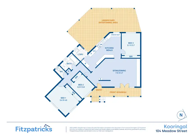 Floorplan of Homely house listing, 104 Meadow Street, Kooringal NSW 2650