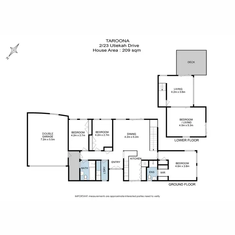 Floorplan of Homely house listing, 2/23 Utiekah Drive, Taroona TAS 7053