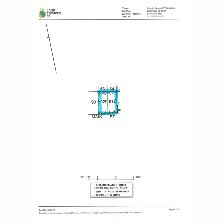 Floorplan of Homely land listing, LOT 91 Beaufort Road, Beaufort SA 5550