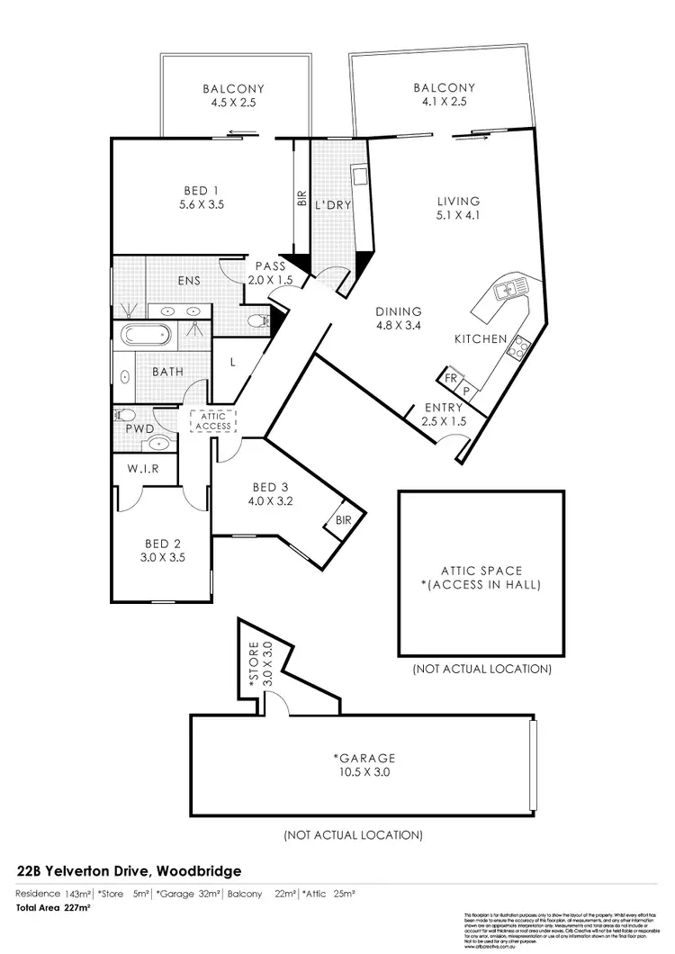 Floorplan of Homely house listing, 22B Yelverton Drive, Woodbridge WA 6056