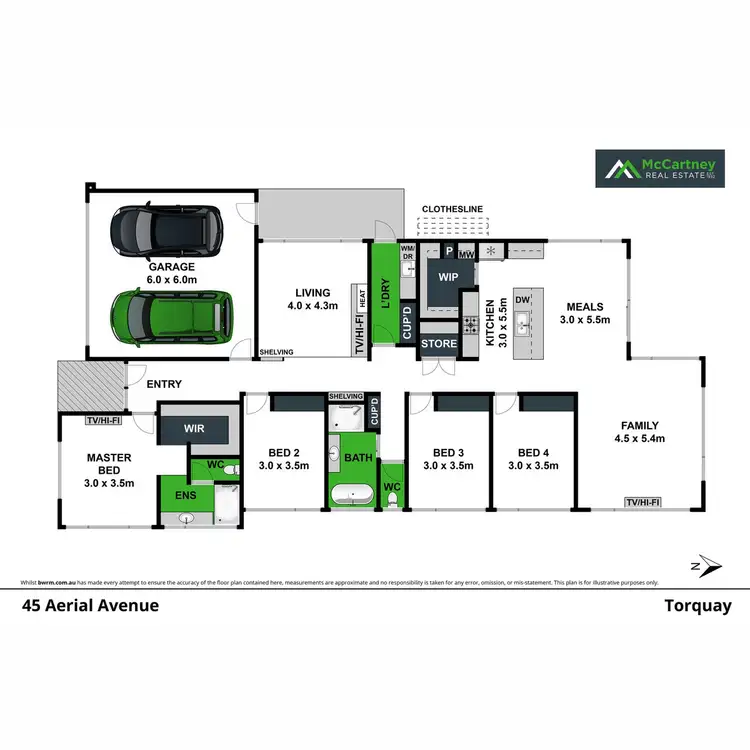 Floorplan of Homely house listing, 45 Aerial Avenue, Torquay VIC 3228