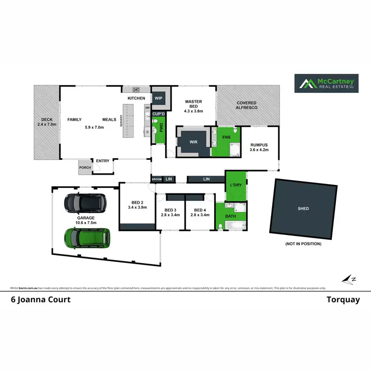Floorplan of Homely house listing, 6 Joanna Court, Torquay VIC 3228