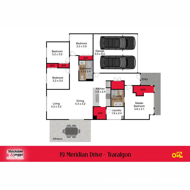 Floorplan of Homely house listing, 19 Meridian Drive, Traralgon VIC 3844