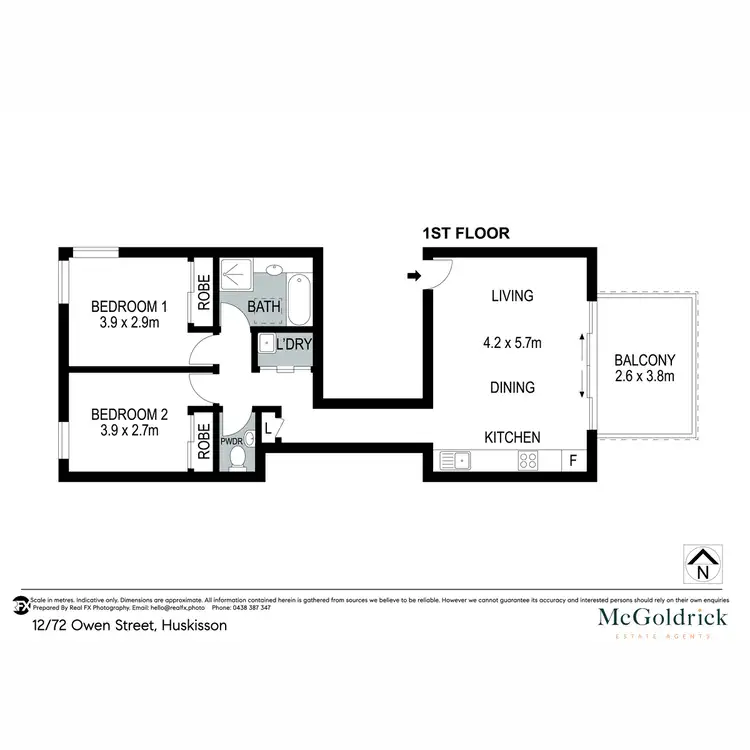 Floorplan of Homely unit listing, 12/72 Owen Street, Huskisson NSW 2540