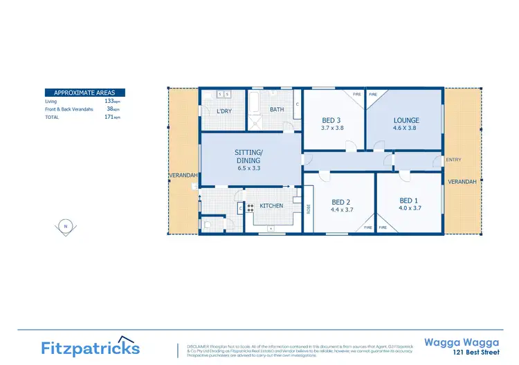 Floorplan of Homely house listing, 121 Best Street, Wagga Wagga NSW 2650