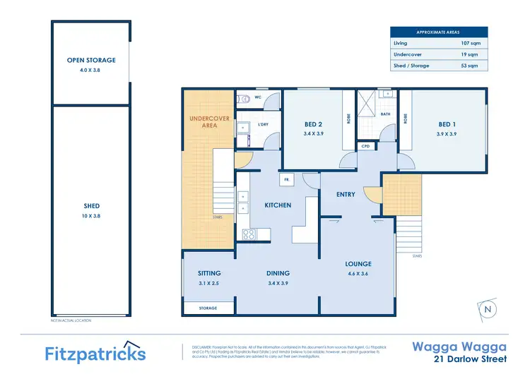 Floorplan of Homely house listing, 21 Darlow Street, Wagga Wagga NSW 2650
