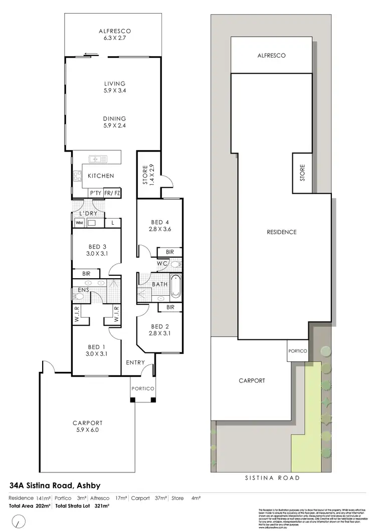 Floorplan of Homely house listing, 34A Sistina Road, Ashby WA 6065