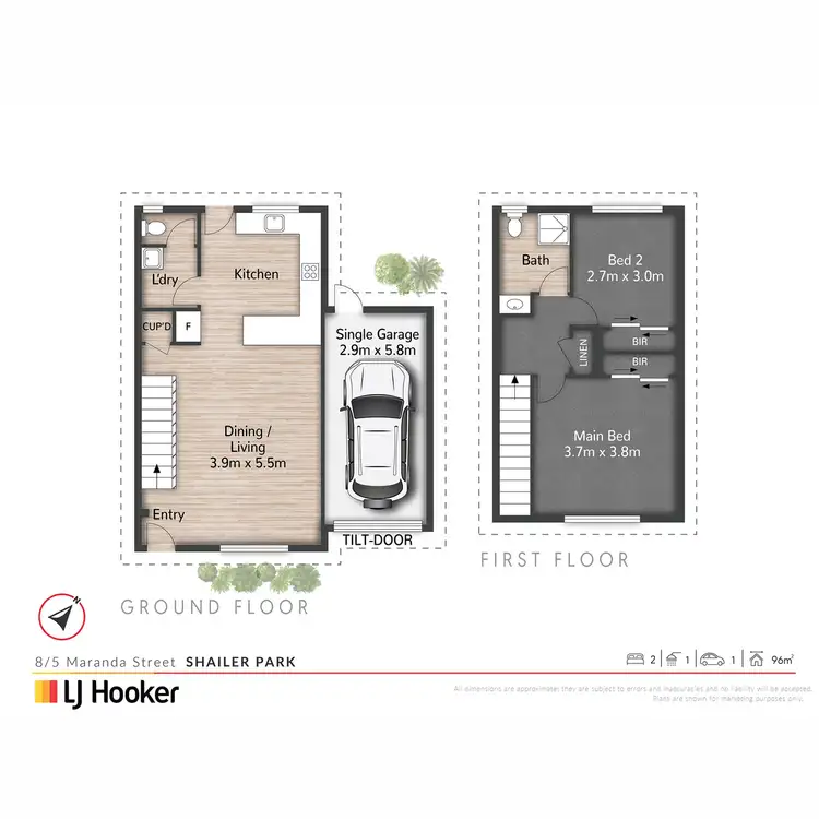 Floorplan of Homely townhouse listing, 8/5 Maranda Street, Shailer Park QLD 4128