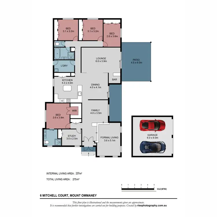 Floorplan of Homely house listing, 6 Mitchell Court, Mount Ommaney QLD 4074