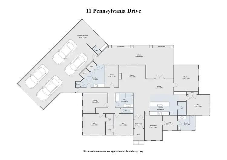 Floorplan of Homely house listing, 11 Pennsylvania Drive, Wangaratta VIC 3677