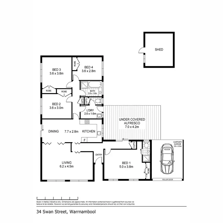 Floorplan of Homely house listing, 34 Swan Street, Warrnambool VIC 3280