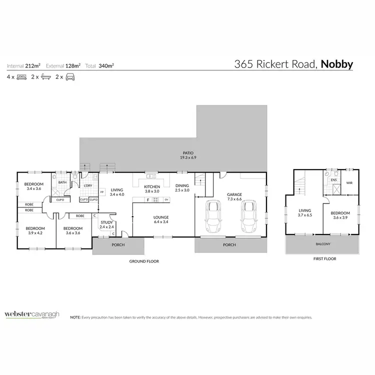 Floorplan of Homely rural property listing, 365 Rickert Road, Nobby QLD 4360