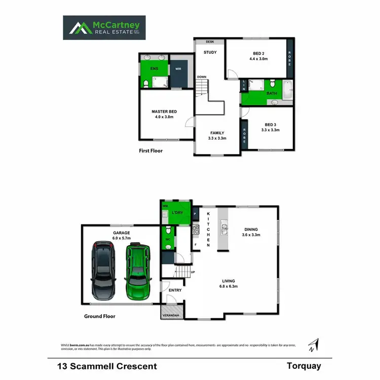 Floorplan of Homely townhouse listing, 13 Scammell Crescent, Torquay VIC 3228