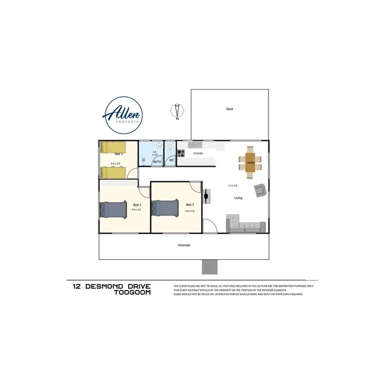 Floorplan of Homely house listing, 12 Desmond Drive, Toogoom QLD 4655
