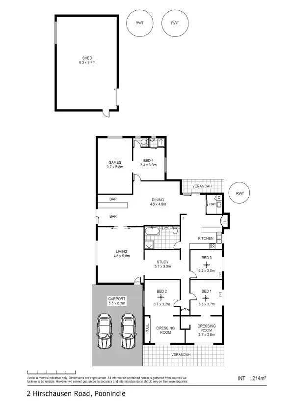 Floorplan of Homely house listing, 2 Hirschausen Road, Poonindie SA 5607