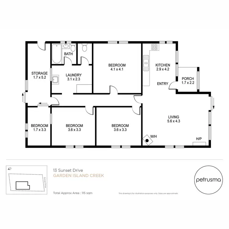 Floorplan of Homely house listing, 13 Sunset Drive, Garden Island Creek TAS 7112