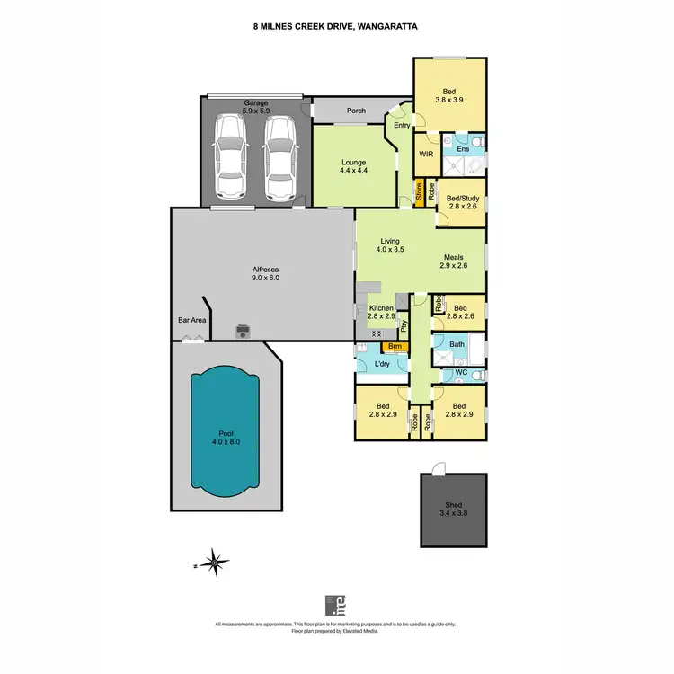 Floorplan of Homely house listing, 8 Milnes Creek Drive, Wangaratta VIC 3677