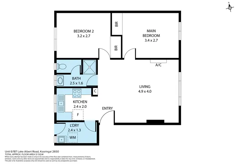 Floorplan of Homely unit listing, 6/187 Lake Albert Road, Kooringal NSW 2650