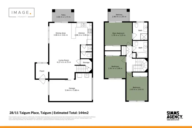 Floorplan of Homely townhouse listing, 28/11 Taigum Place, Taigum QLD 4018