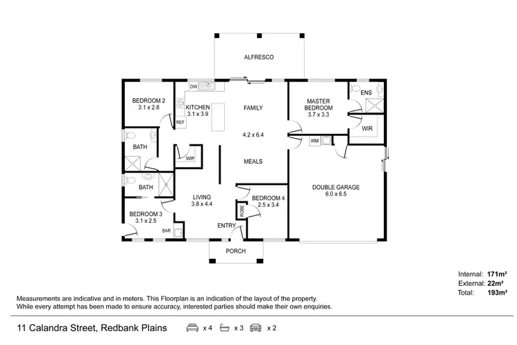 Floorplan of Homely house listing, 11 Calandra Street, Redbank Plains QLD 4301