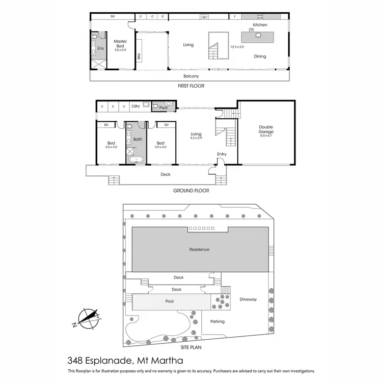 Floorplan of Homely house listing, 348 Esplanade, Mount Martha VIC 3934